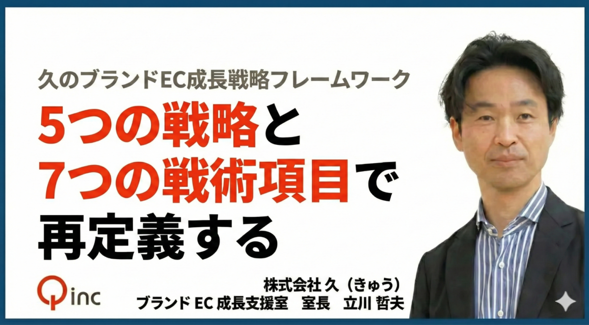 ５つの戦略と７つの戦術項目で再定義する【久のブランドEC成長戦略フレームワーク】